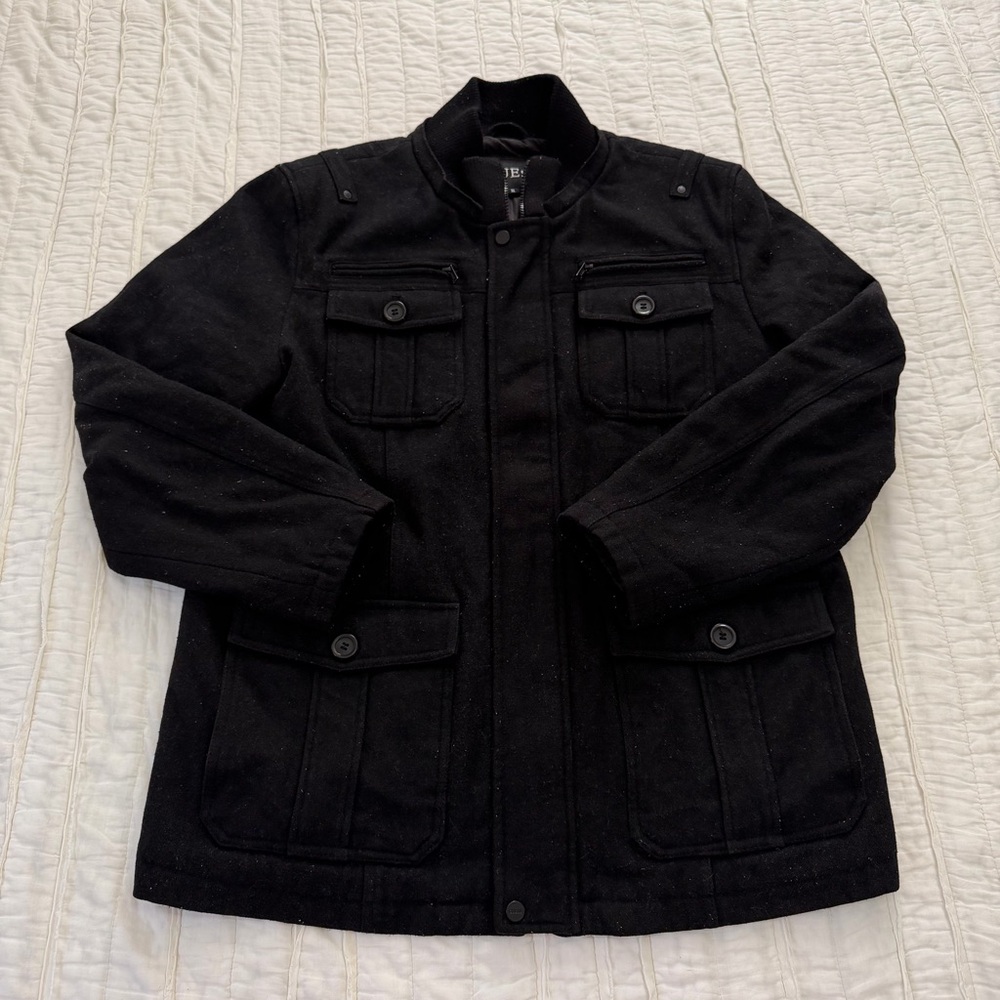 Guess Men's Black Military Jacket
